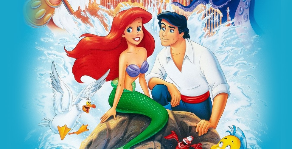 Imagem da princesa Ariel com seu príncipe