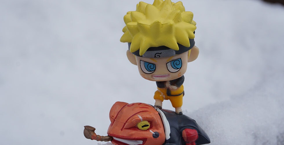 Imagem de um boneco do personagem Naruto