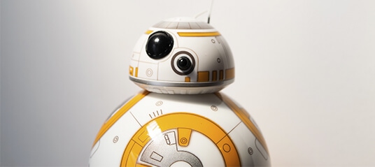 Imagem do BB-8, robô do universo de Star Wars