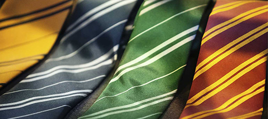 Imagem das gravatas de Harry Potter