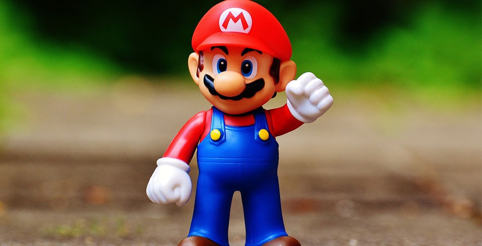 Imagem de um boneco do Super Mario